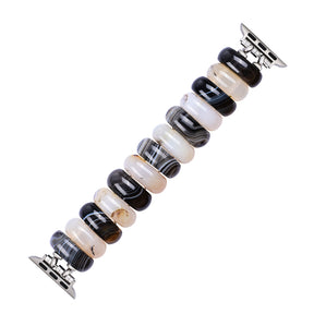 Obsidian Frost Agate Stretch Apple Watch Strap