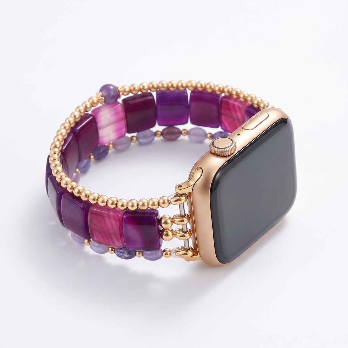 Golden Hour Agate Stretch Apple Watch Strap