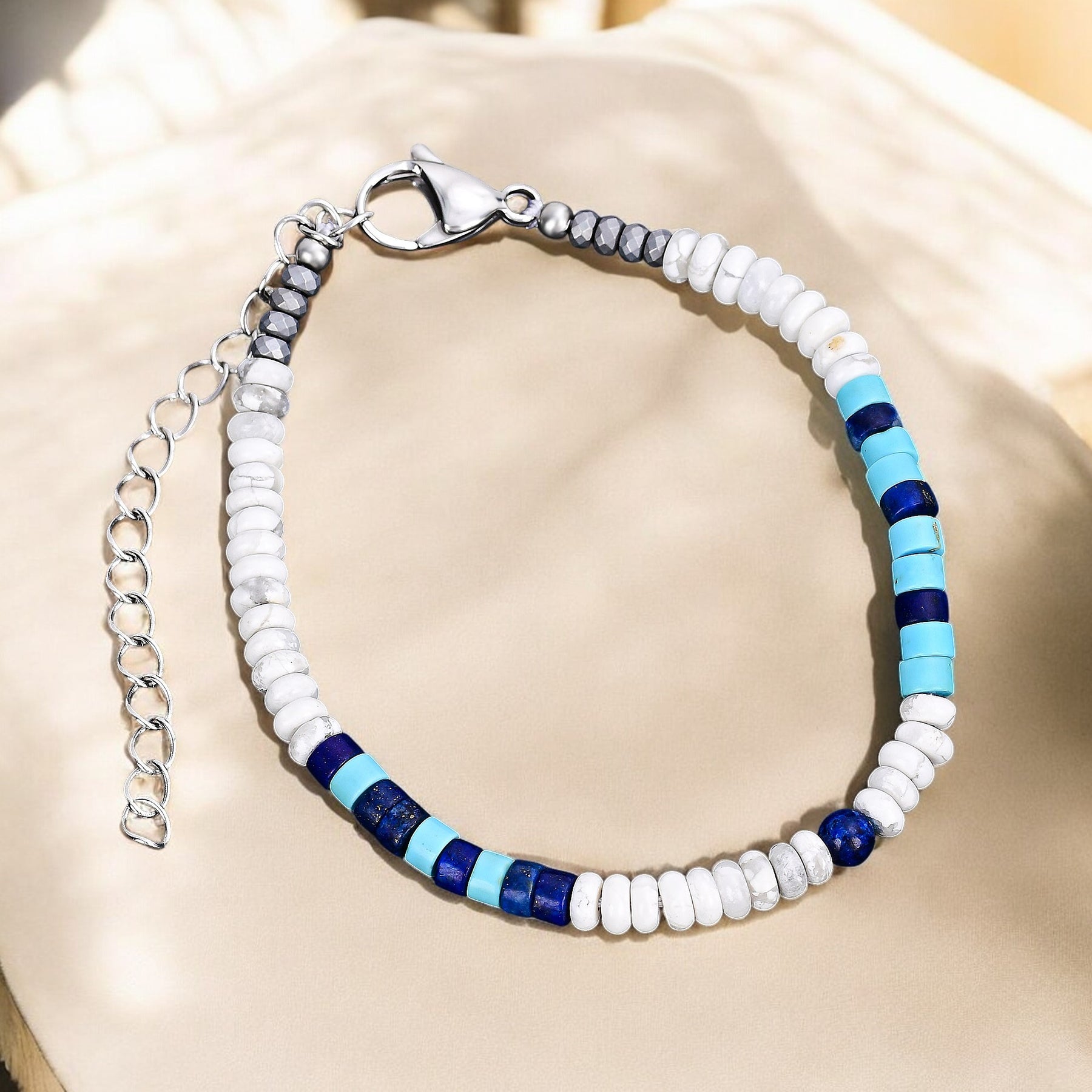 Men's Hematite Ocean Bracelet