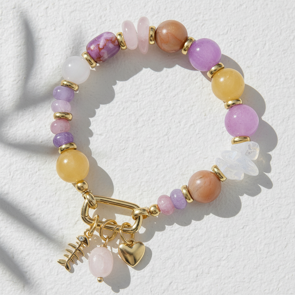 Sunset Bloom Charm Bracelet