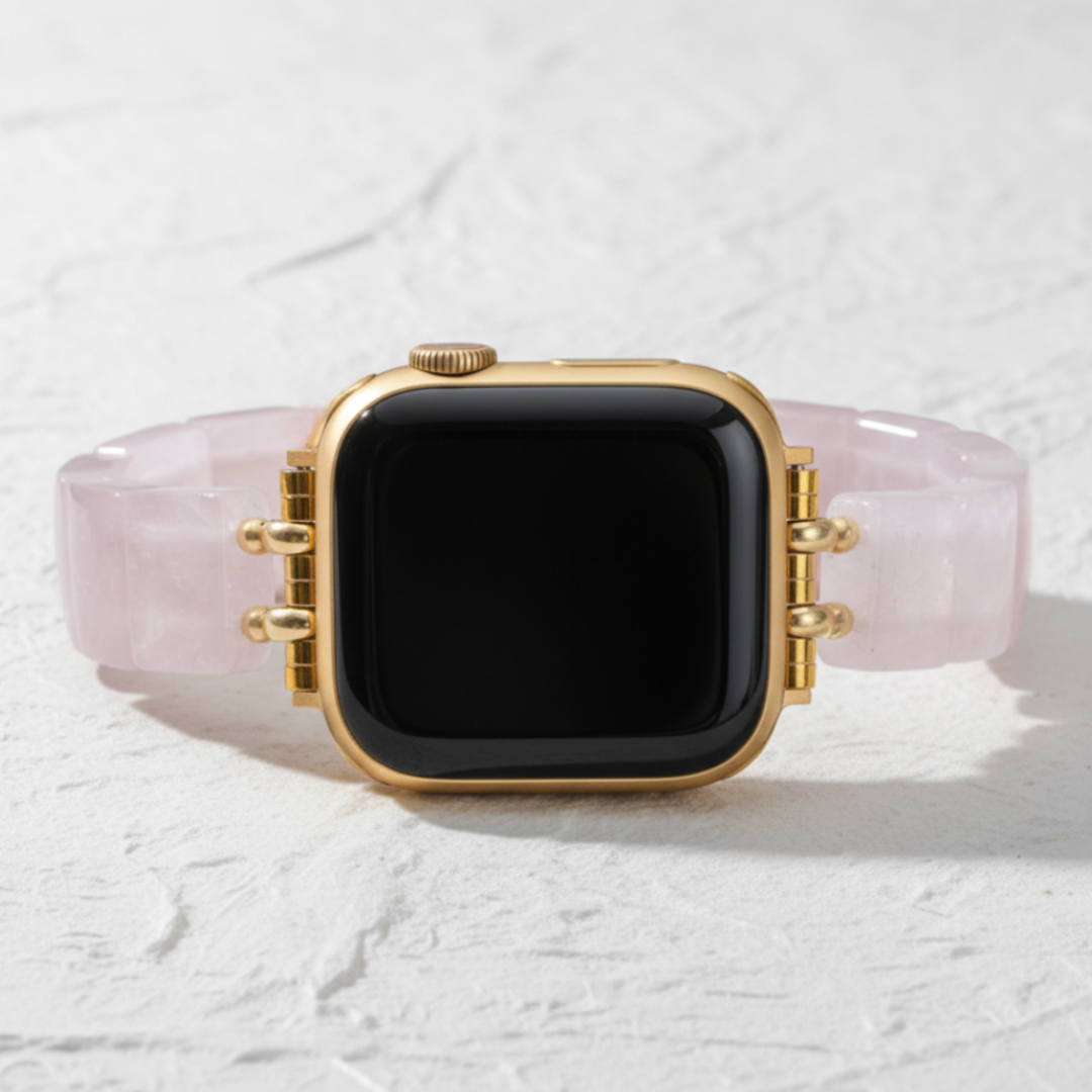 Blush Love Quartz Stretch Apple Watch Strap