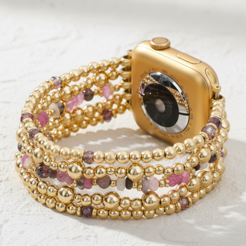 Blush Bloom Stretch Apple Watch Strap