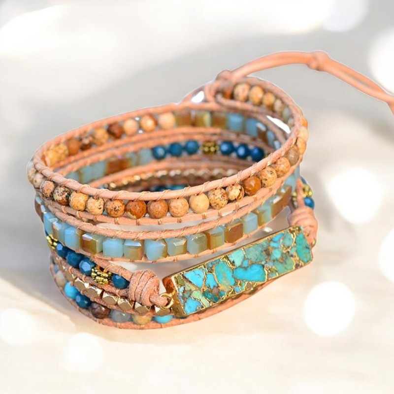 Golden Ocean Turquoise Wrap