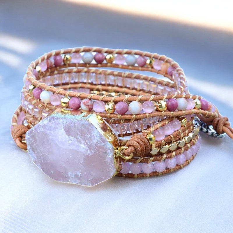 Golden Rose Quartz Bracelet