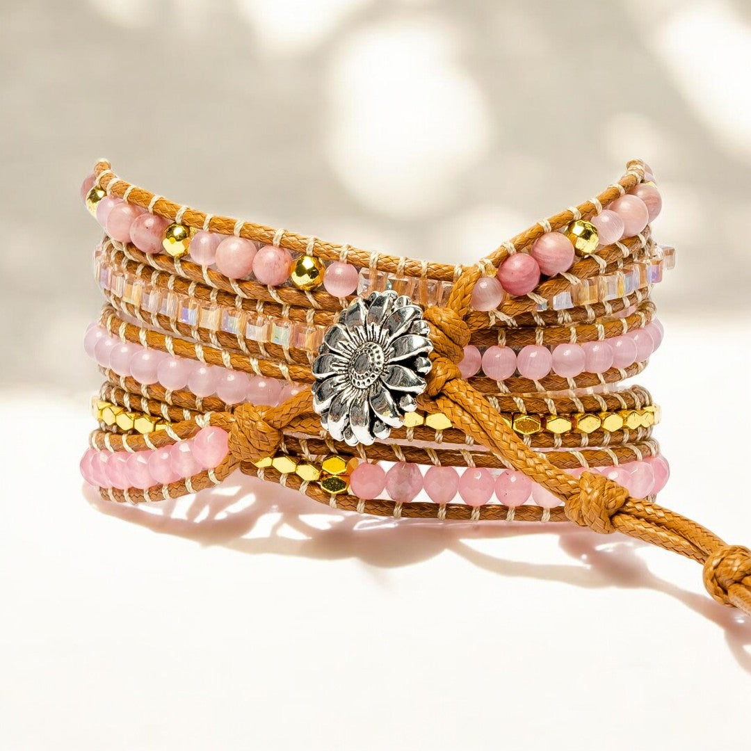 Golden Rose Quartz Bracelet