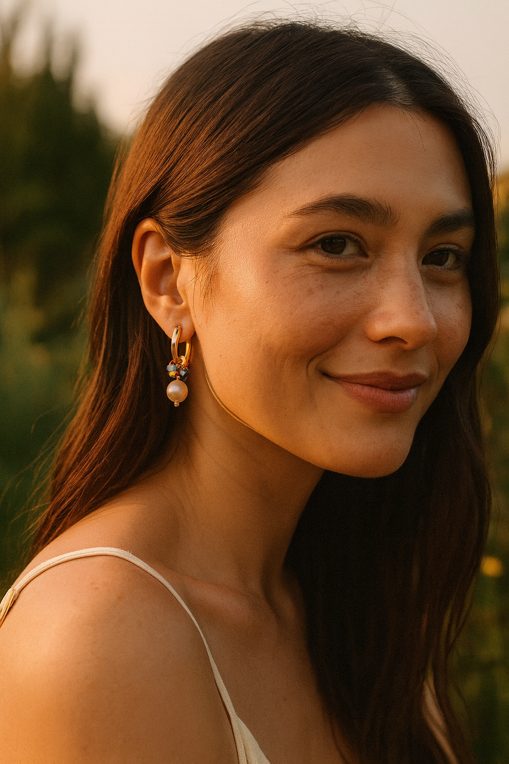 Jasper Harmony Pearl Hoop Earrings