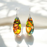 Intense Jasper Teardrop Earrings