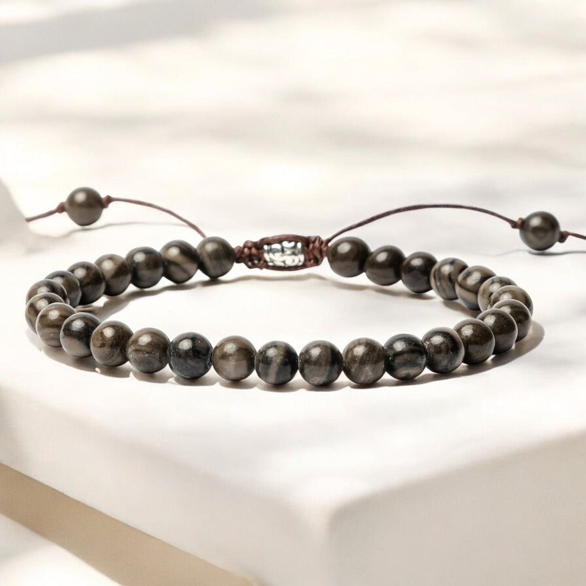 Men's Black Jasper Bracelet