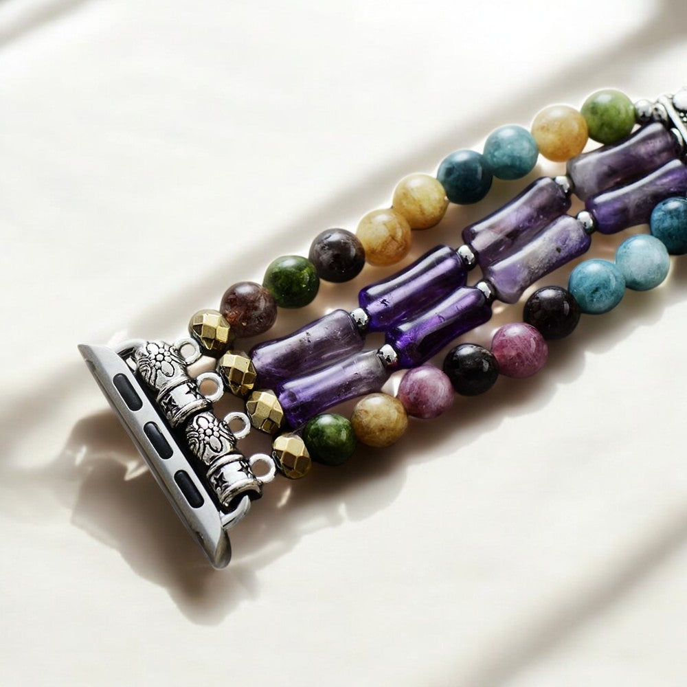 Mosaic Amethyst Stretch Apple Watch Strap