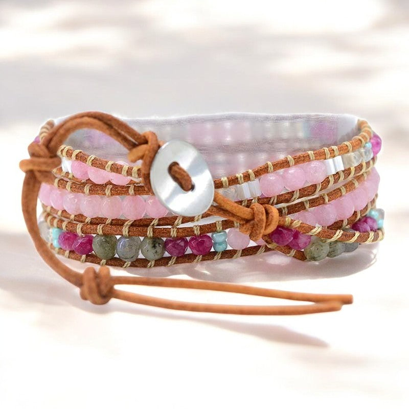 Rose Quartz Wrap Bracelet