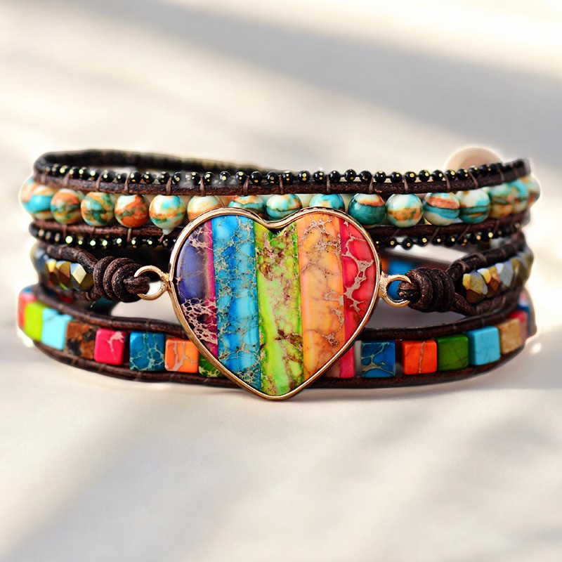 Chakra Moonlight Protection Wrap Bracelet